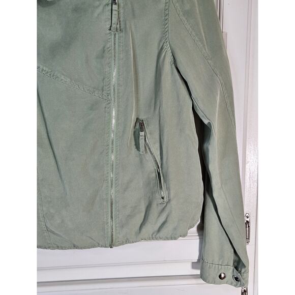 BLANKNYC / GOOD TIMES AHEAD MOTO JACKET Size Small Green Zippers And Snaps - Picture 4 of 11